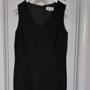 Vintage SAKS FIFTH AVENUE FOLIO COLLECTION Wool Textured Sheath Size 16 Black